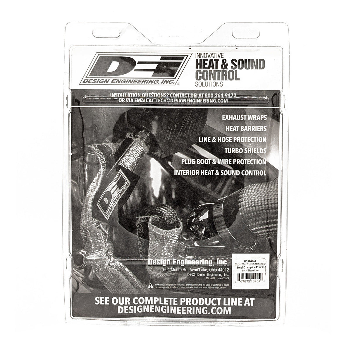DEI Pipe Shield with Stainless Steel Clamps - 4in x 12in - Titanium