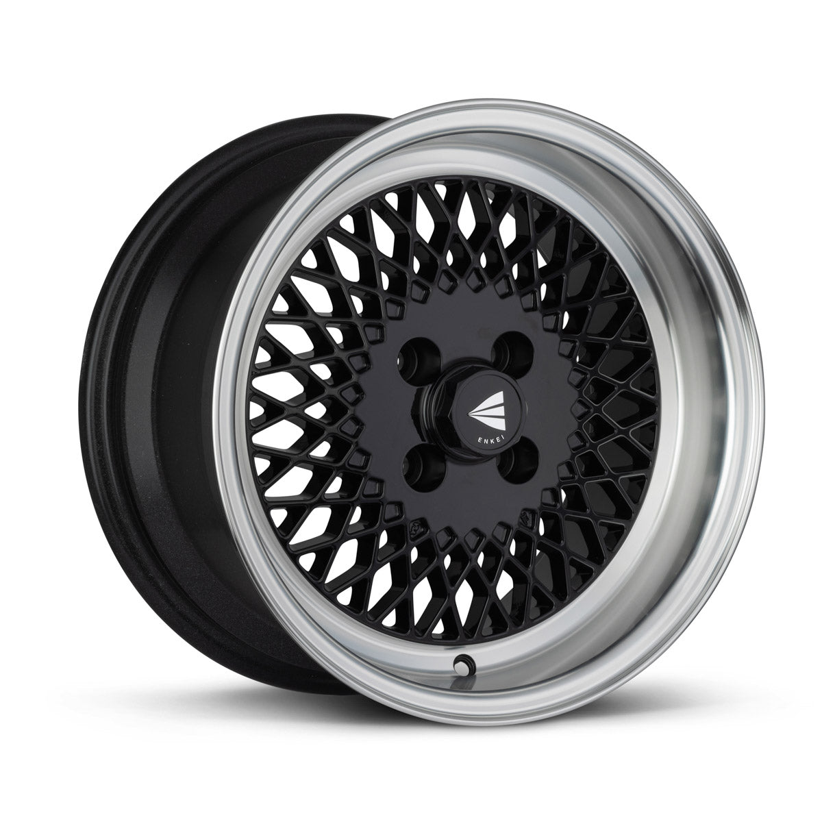 Enkei92 Classic Line 15x8 25mm Offset 4x100 Bolt Pattern Black Wheel