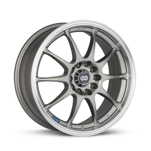 Enkei J10 15x6.5 5x100/114.3 38mm Offset 72.62mm Bore Dia Silver w/ Machined Lip Wheel