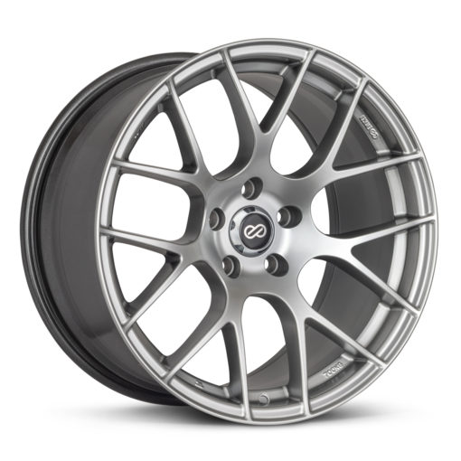 Enkei Raijin 18x8.5 42mm Offset 5x112 Bolt Pattern 72.6 Bore Diameter Hyper Silver Wheel
