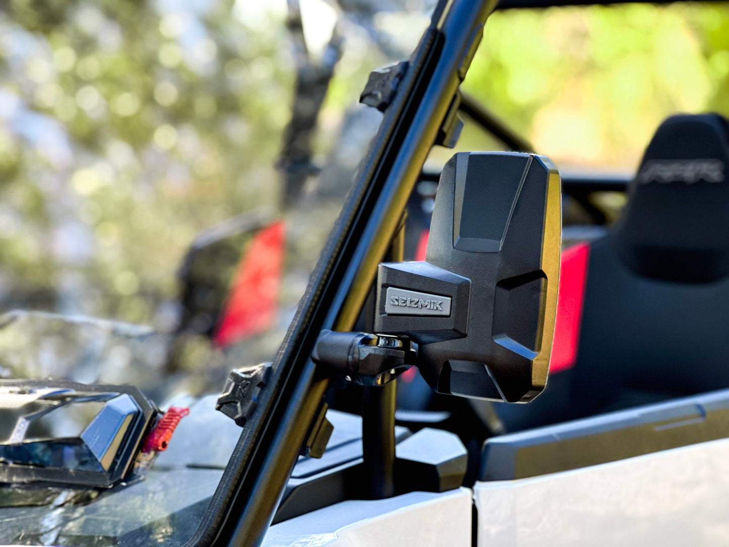 Seizmik 24+ Polaris/Can-Am/Honda/Kaw Embark Side View Mirror - Adj. 1.75-2 in. ROP Clamp Pair 56-18114