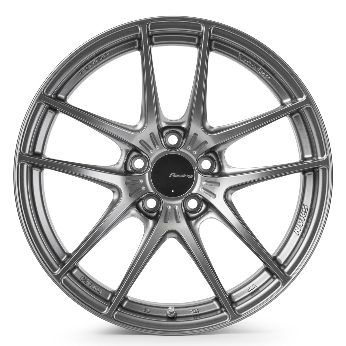 Enkei NVR5 18x9.5in / 5x120 BP / ET45 / 72.5mm Bore - Dark Hyper Silver Wheel