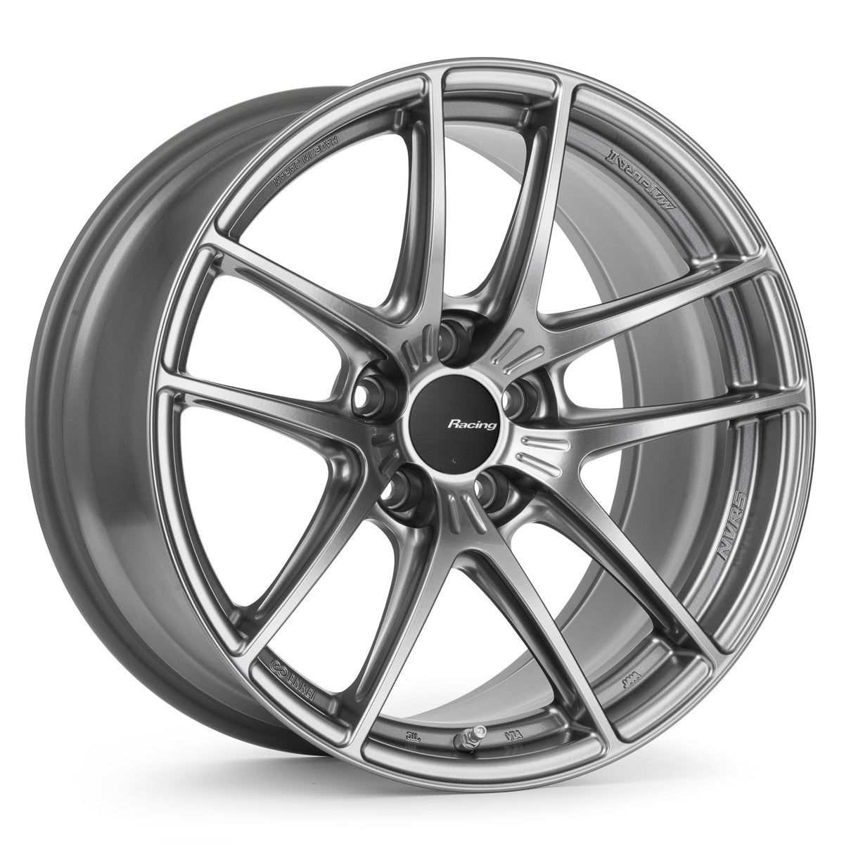 Enkei NVR5 18x10.5in / 5x112 BP / ET34 / 66.5mm Bore - Dark Hyper Silver Wheel