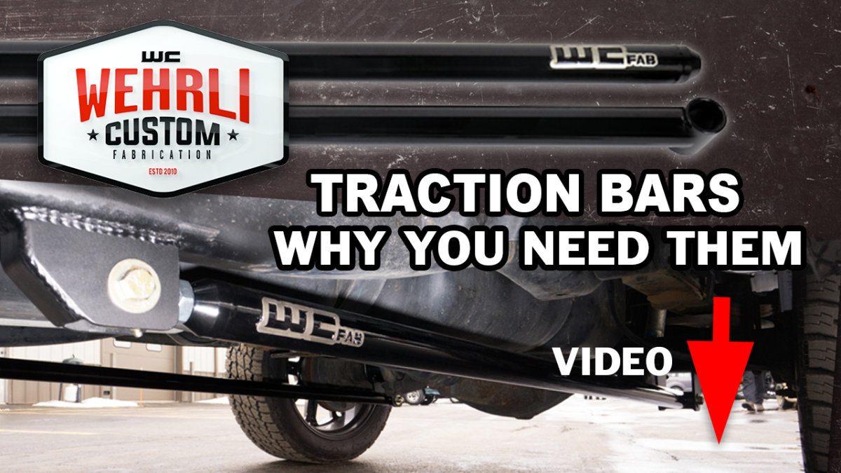 Wehrli Custom Fabrication WCF100854-GB RCLB/CCSB/ECSB 60in Traction Bar Kit Gloss Black for Ford / Dodge / Ram HD
