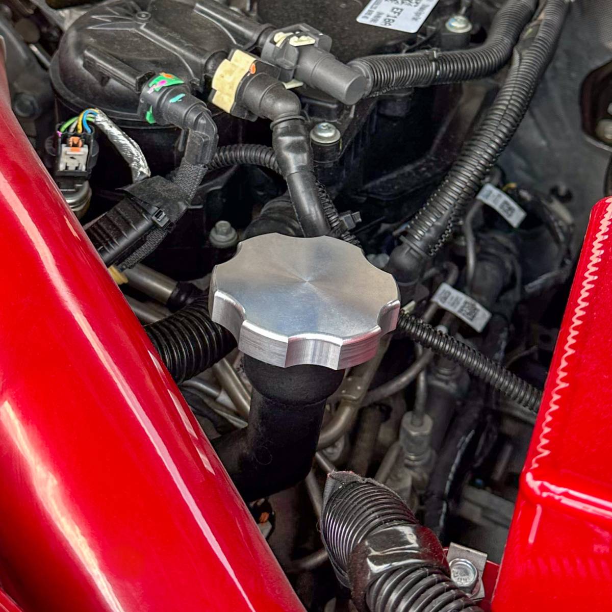 Wehrli Custom Fabrication WCF100288 Billet Oil Fill Cap Clear Anodized for 2011-2026 Ford F-250 / F-350 Super Duty 6.7L Power Stroke