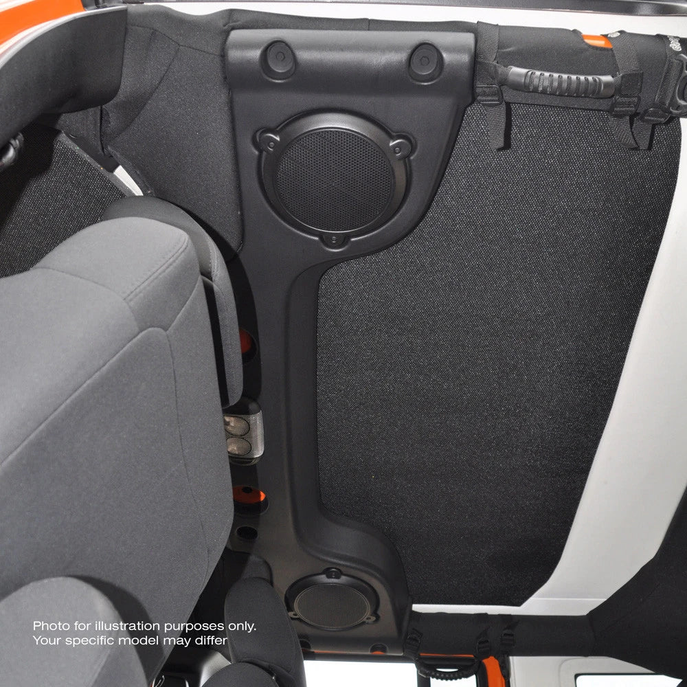 DEI for 2020-2022 Jeep Gladiator JT 4-Door Boom Mat Complete Headliner Kit - 7 Piece - Black