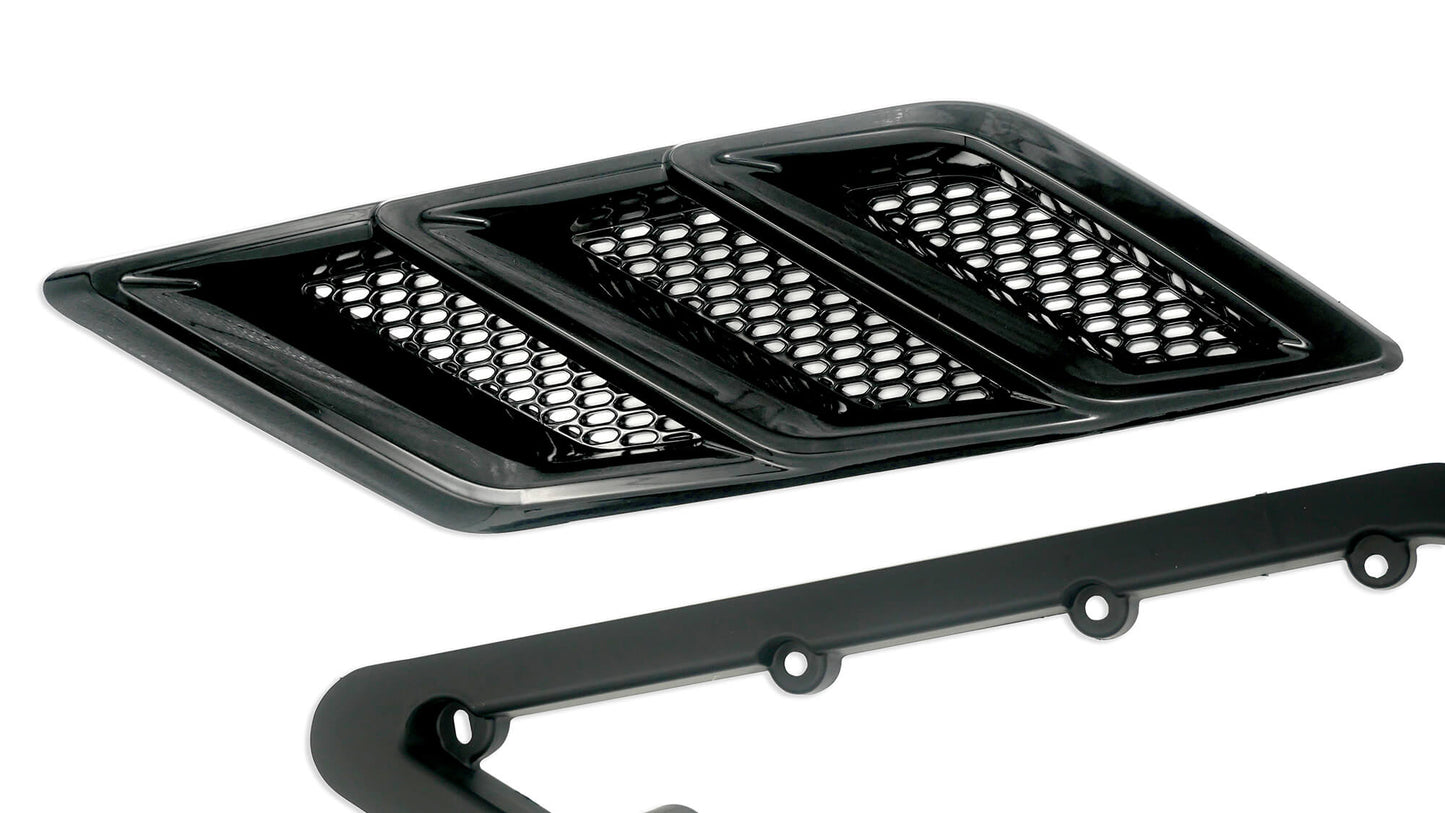 Roush Fender Vent Heat Extractors - Gloss Black for 2015-2023 Mustang 422326