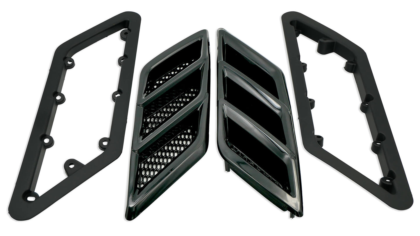 Roush Fender Vent Heat Extractors - Gloss Black for 2015-2023 Mustang 422326