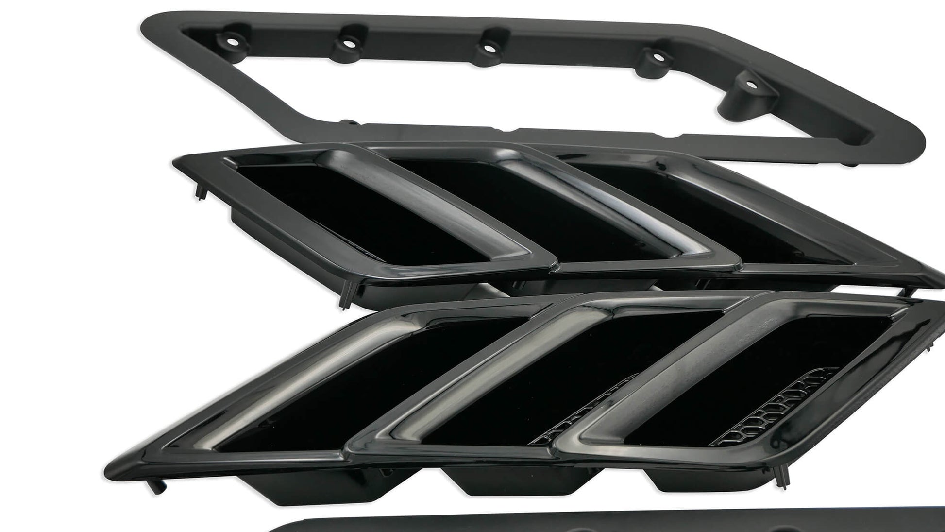Roush Fender Vent Heat Extractors - Gloss Black for 2015-2023 Mustang 422326
