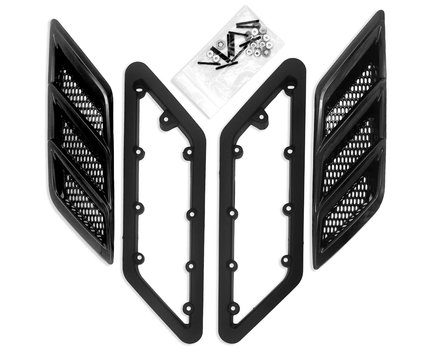 Roush Fender Vent Heat Extractors - Gloss Black for 2015-2023 Mustang 422326