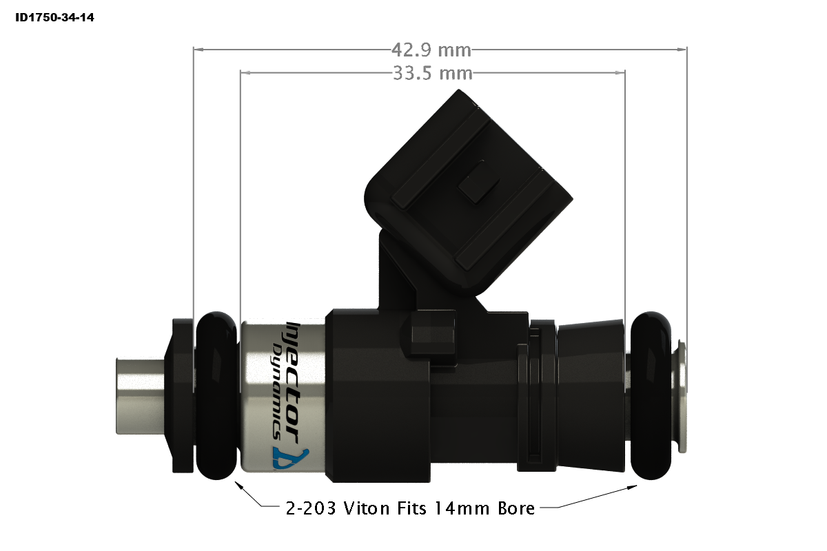 Injector Dynamics 1750.34.14.14.10 Set of 10 ID1750-XDS Fuel Injectors