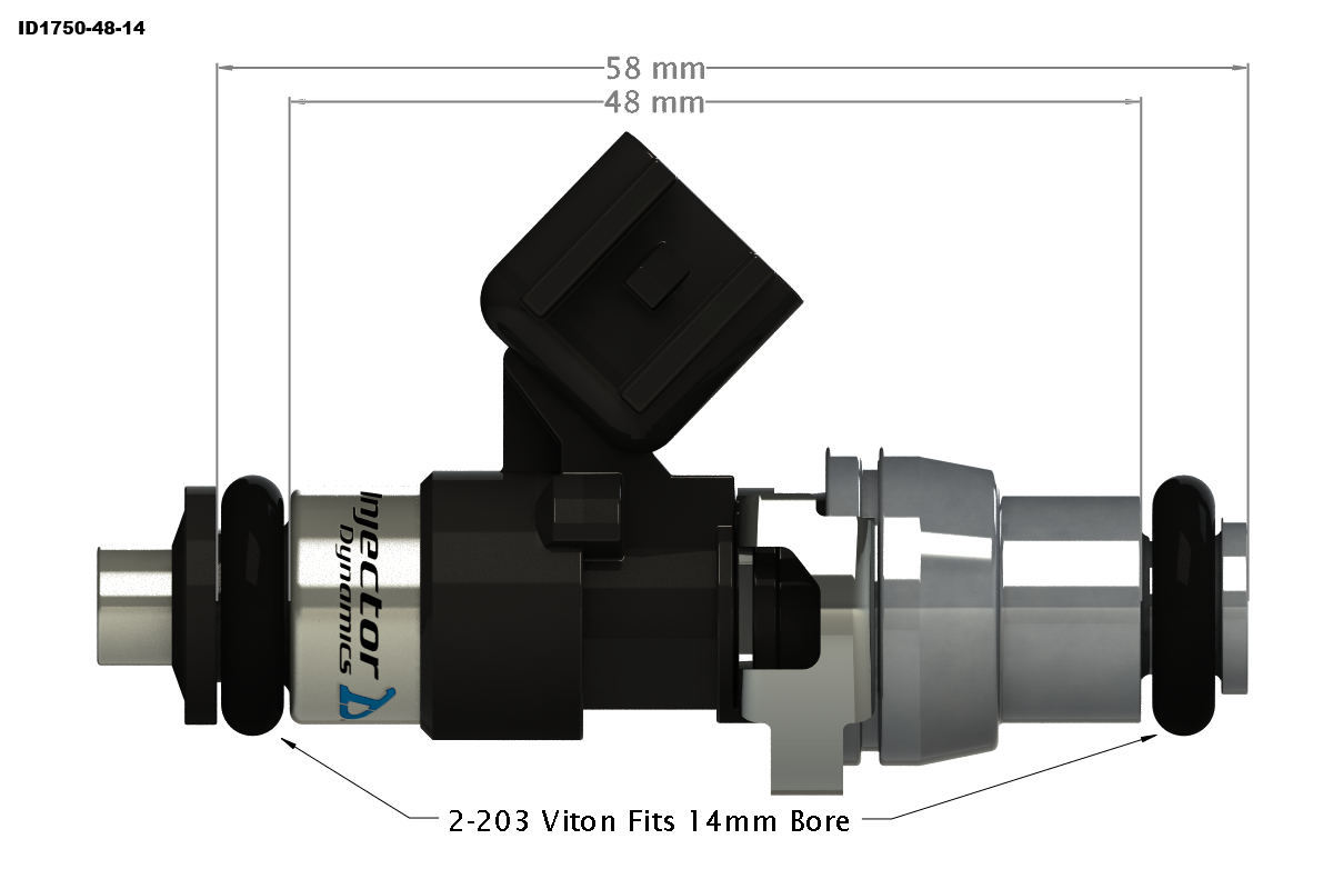 Injector Dynamics 1750.48.14.14.6 Set of 6 ID1750-XDS Fuel Injectors