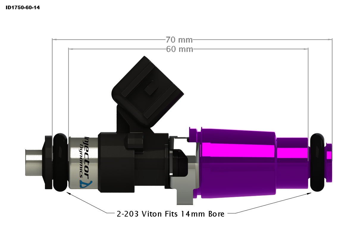 Injector Dynamics 1750.60.14.14W.8 Set of 8 ID1750-XDS Fuel Injectors