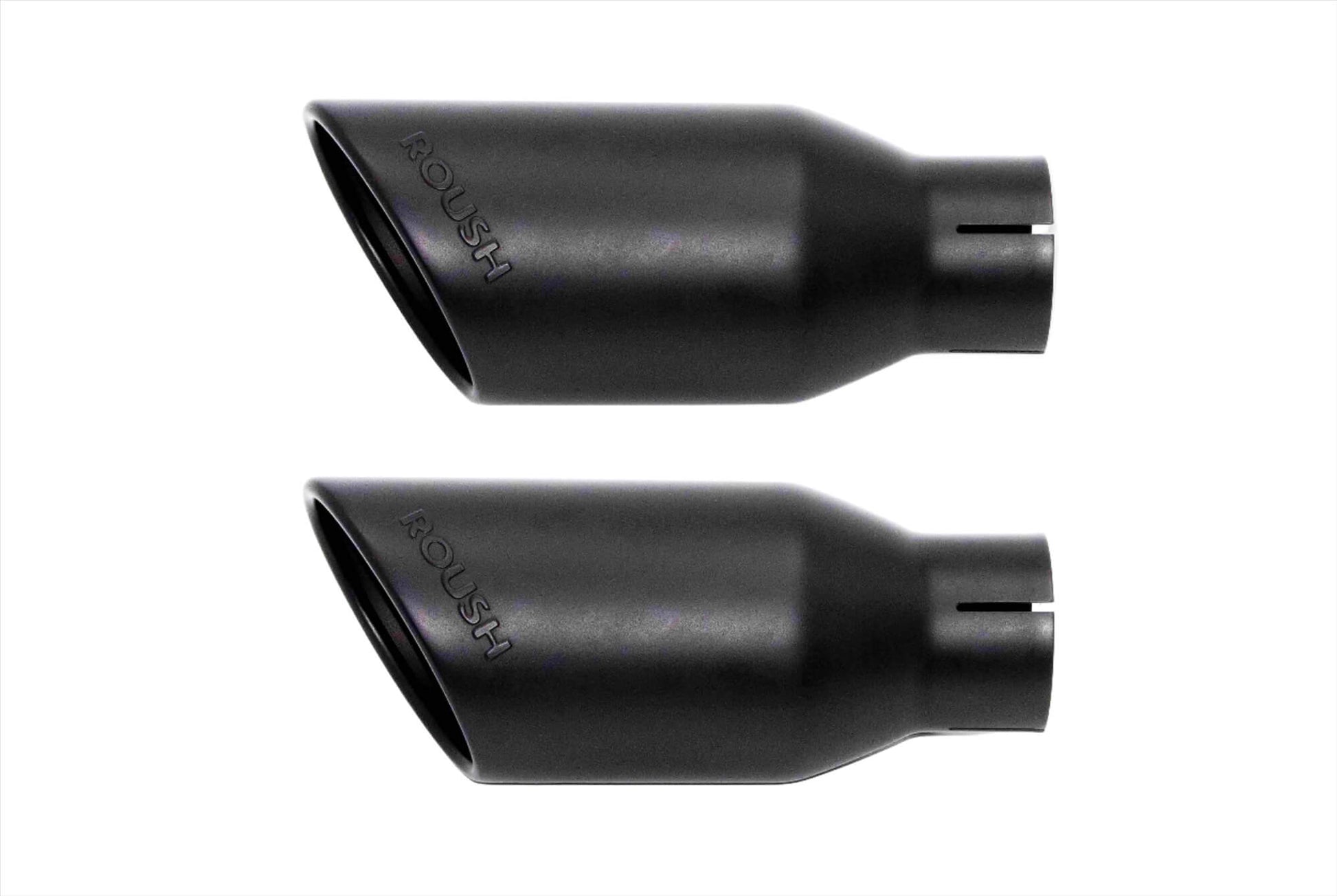 Roush 5.0L 4in Black Exhaust Dual Tips for 15-24 Ford F-150 Pair 422318