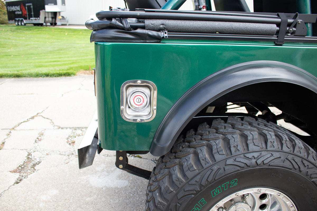 Kentrol 50468 Gas Filler Neck for 1976-1995 Jeep CJ Wrangler YJ - Powdercoat Black