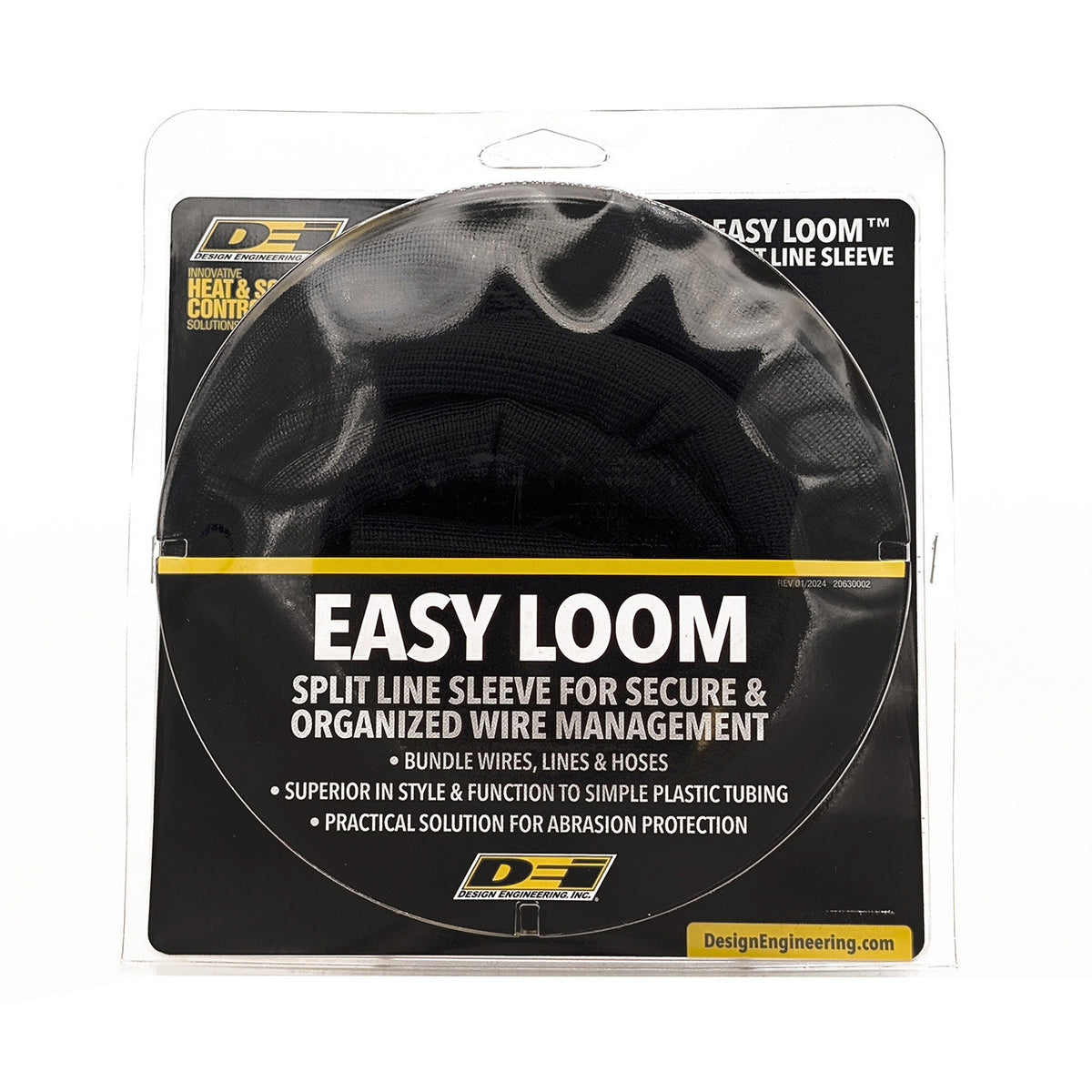 DEI Split Wire Sleeve Easy Loom 13mm-1/2in x 12 Black