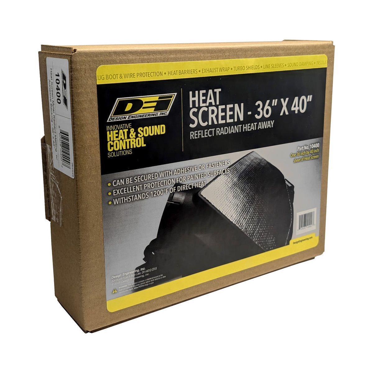 DEI Heat Screen 36in x 40in Mylar Glass Fiber Matting with Adhesive Backing