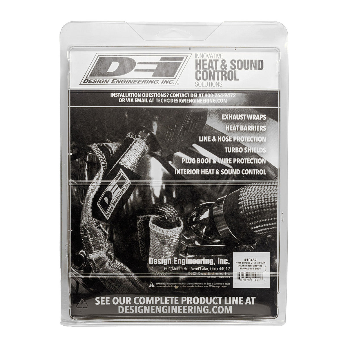DEI Heat Shroud 2-1/2in x 3ft - Aluminized Sleeving-Hook and Loop Edge