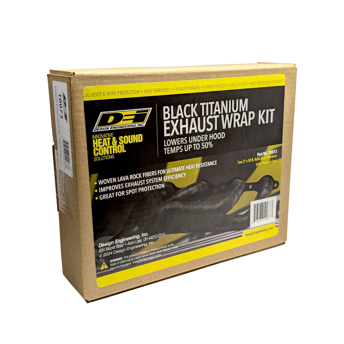 DEI Exhaust Wrap Kit - Black Titanium Wrap Locking Ties & Locking Tie Tool
