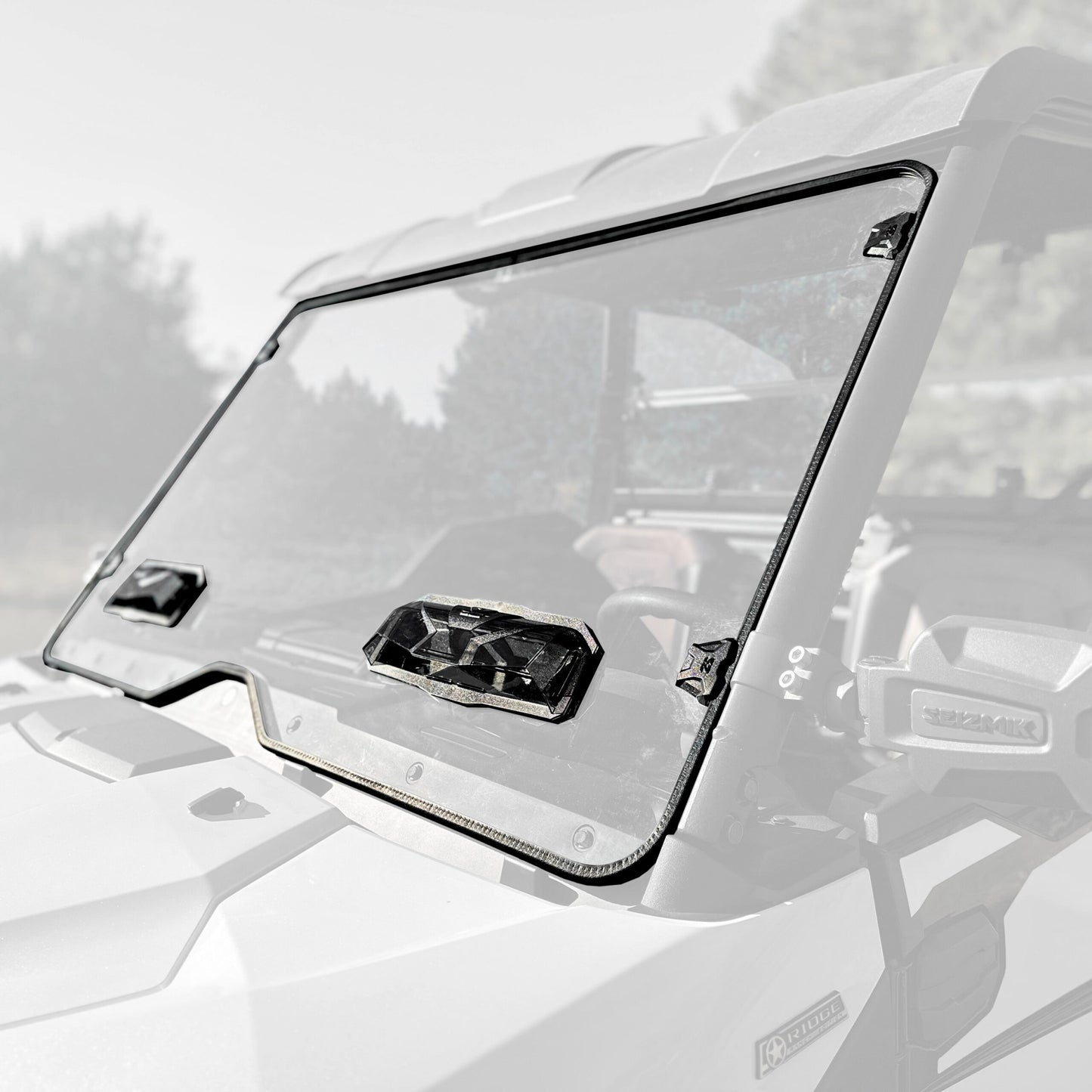 Seizmik 24+ Kawasaki Ridge Ranch Tool Less Windshield - Hardcoated 50-55317KIT
