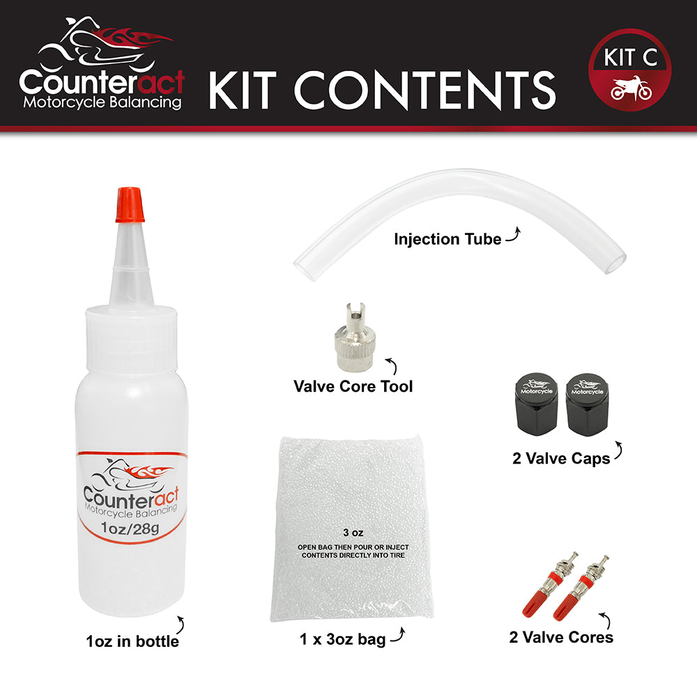 Counteract KIT C Motorcycle Balancing Bead DIY Kit (1) 1oz Bag / (1) 3oz Bag