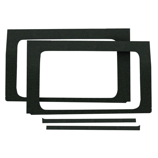 DEI for 2018-2023 Jeep Wrangler JL 4-Door Boom Mat Rear Side Window Trim 4 Piece Black