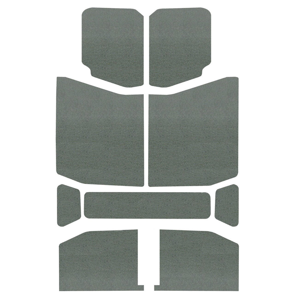 DEI for 2018-2023 Jeep Wrangler JL 4-Door Boom Mat Headliner - 9 Piece - Gray