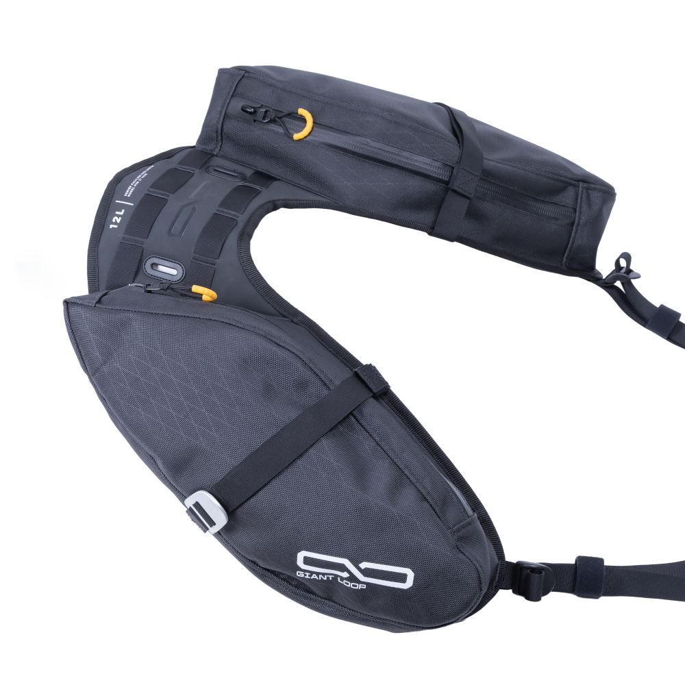 Giant Loop MSB25-Z-B MoJavi Saddlebag Zip Black Motorcycle