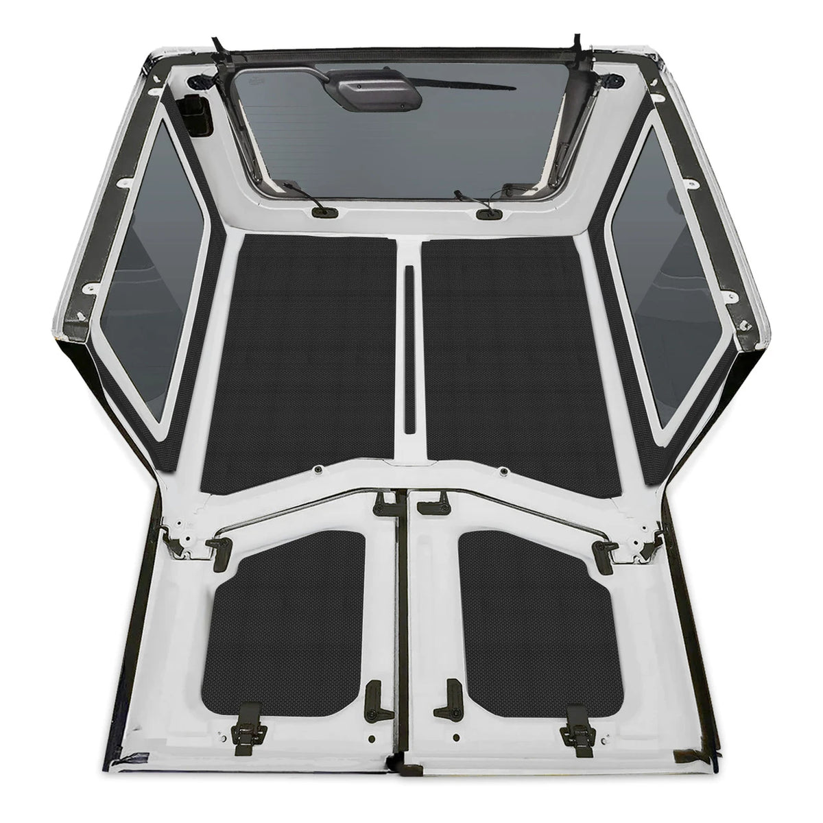 DEI for 2018-2023 Jeep Wrangler JL 2-Door Boom Mat Complete Headliner Kit - 7 Piece - Black
