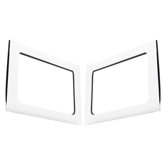 DEI for 2011-2018 Jeep Wrangler JK 4-Door Boom Mat Rear Side Window Trim - 2 Piece - White
