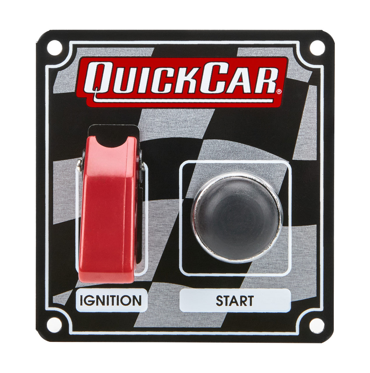 QuickCar Flag Plate, 1 Switch & 1 Button w/Flip Cover
