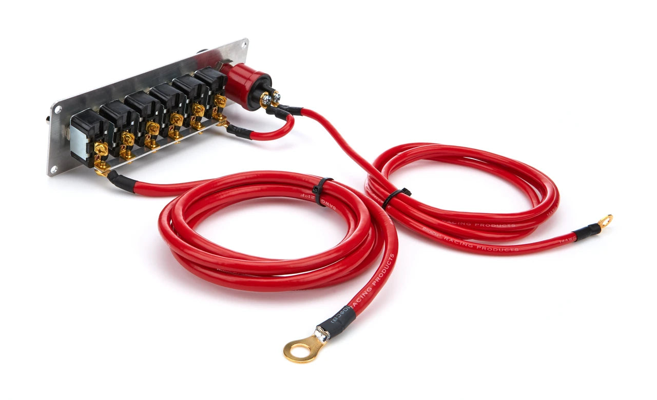 QuickCar Flag Plate, 6 Switches & 1 Button