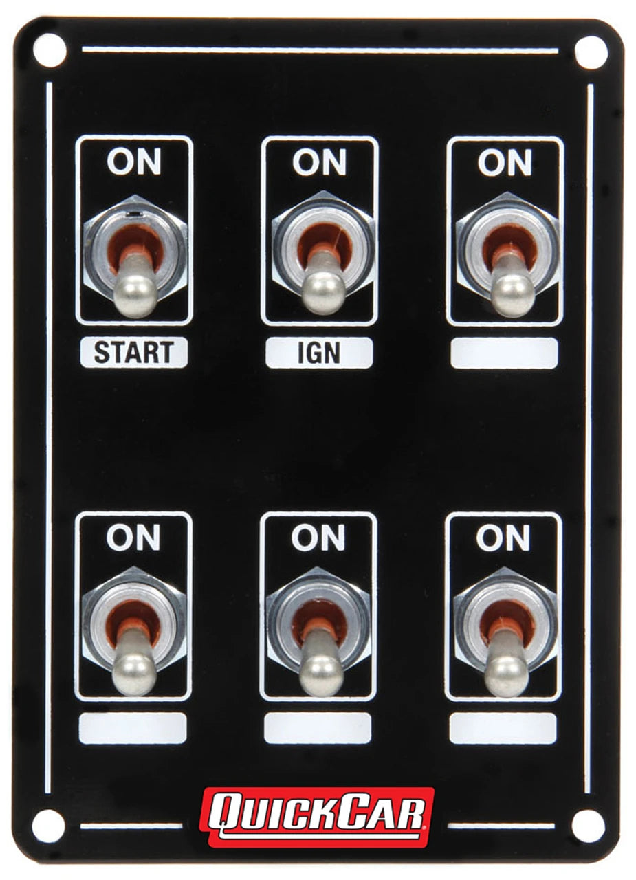 QuickCar Extreme Dual Ignition 6 Switch Panel