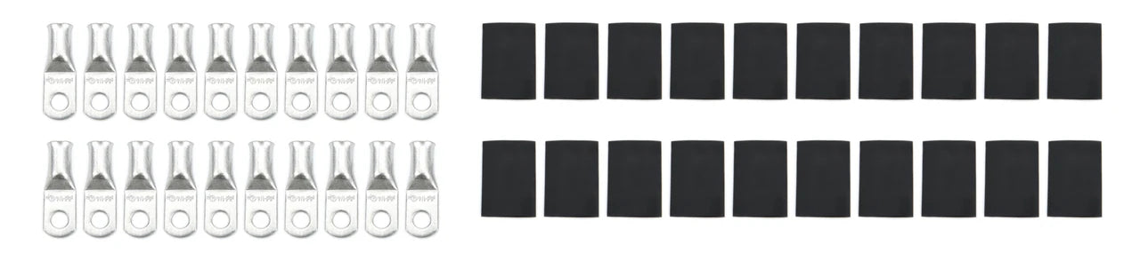 QuickCar Ring Terminal 4 Ga. 1/4" Hole with heat shrink 20 Pack
