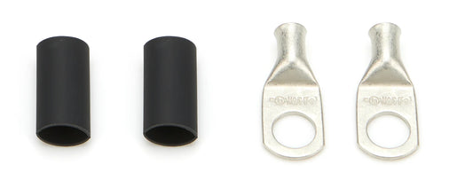 QuickCar Ring Terminals - 5/16" Eyelet, 6 Gauge Barrel with Heat Shrink, pair