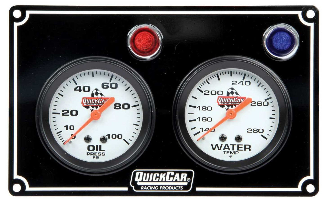 QuickCar Black 2 Gauge Panel OP/WT