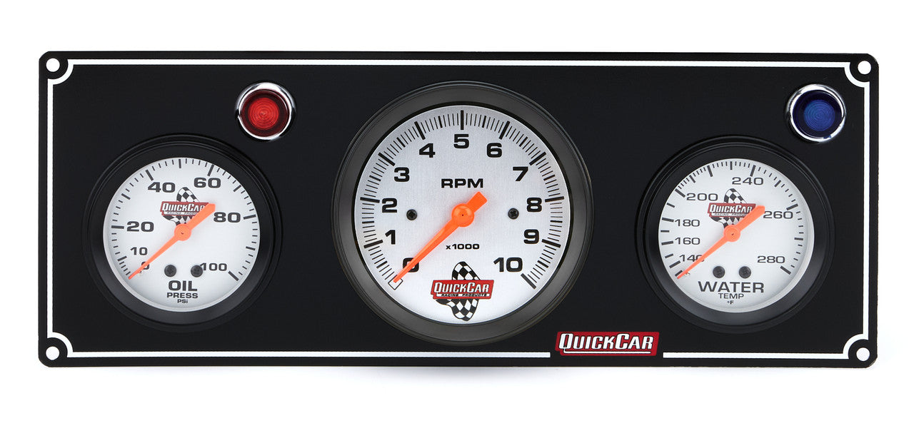 QuickCar Black 2-1 Gauge Panel OP/3"Tach/WT