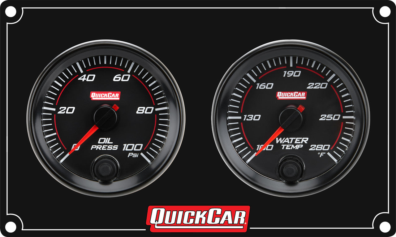 QuickCar Redline 2 Gauge Panel OP/WT