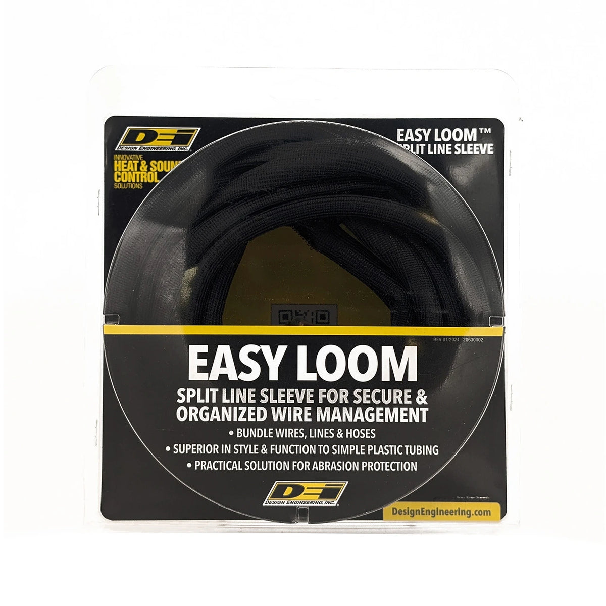 DEI Split Wire Sleeve Easy Loom 8mm-5/16in x 20 Black