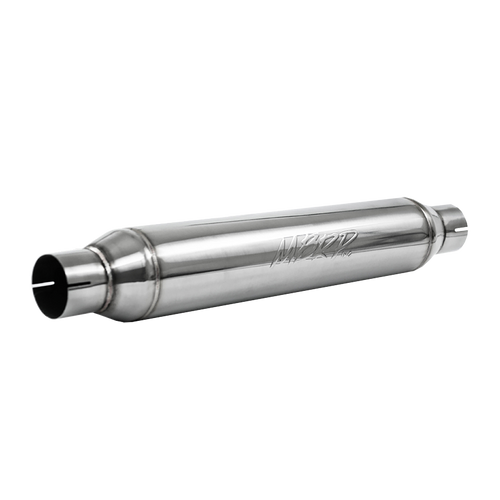 MBRP R1016 2.5in Inlet/Outlet 22in Body 26in Overall Length T304 Stainless Steel Resonator