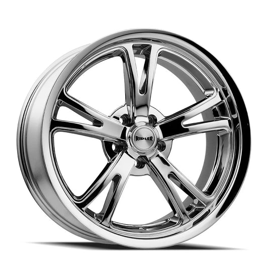 Ridler Wheels 606 17x7 5x120.65 0mm Chrome Wheel 606-7761C