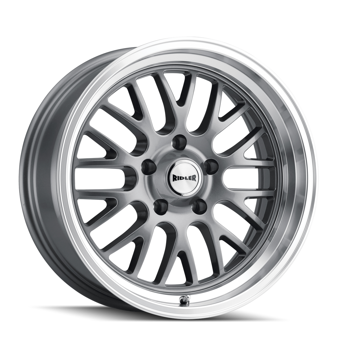 Ridler Wheels 607 20x8.5 5x120.65 0mm Grey with Machined Lip Wheel 607-2861G