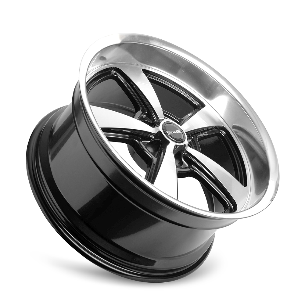 Ridler Wheels 652 18x9.5 5x139.7 0mm Gloss Black Milled with Diamond Cut Face and Lip Wheel 652-8985GBD