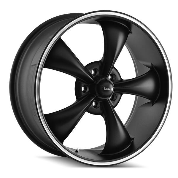 Ridler Wheels 695 20x8.5 5x120.65 0mm Matte Black with Machined Lip Wheel 695-2861MB