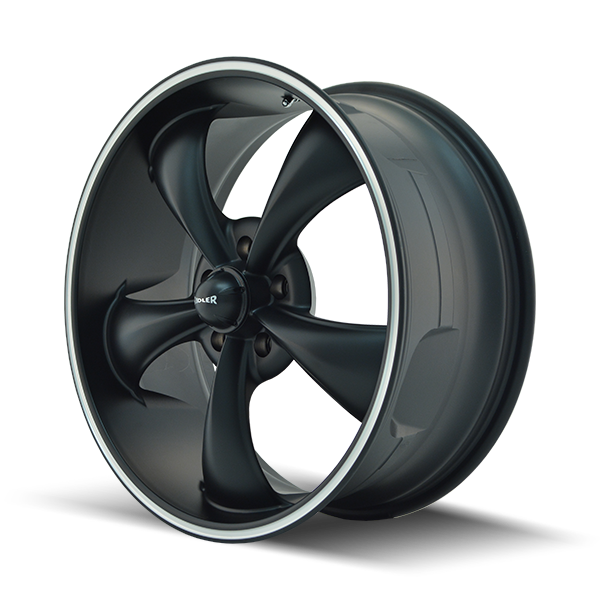 Ridler Wheels 695 20x8.5 5x120.65 0mm Matte Black with Machined Lip Wheel 695-2861MB