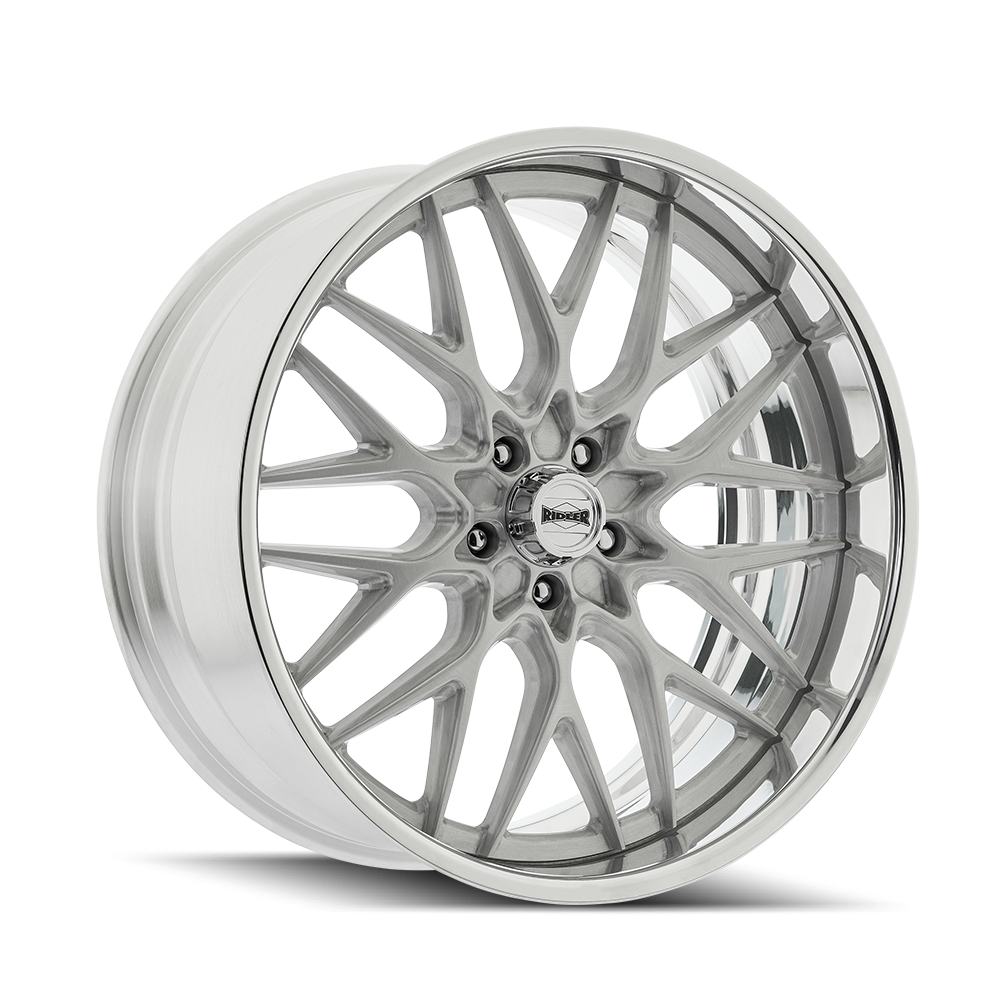 Ridler Wheels 681 22x9 5x127 0mm Brushed Center with Polished Lip Wheel 681-22973P