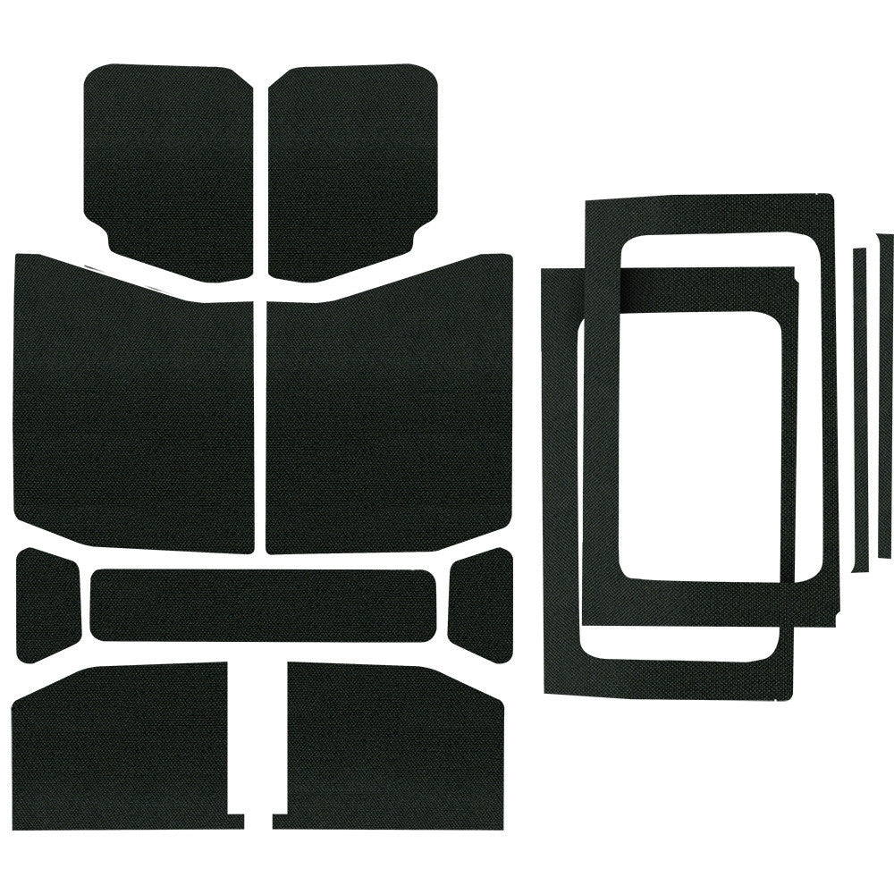 DEI for 2018-2023 Jeep Wrangler JL 4-Door Boom Mat Complete Headliner Kit - 13 Piece - Black
