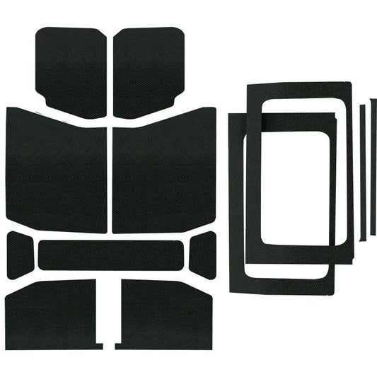 DEI for 2018-2023 Jeep Wrangler JL 4-Door Boom Mat Complete Headliner Kit - 13 Piece - Black