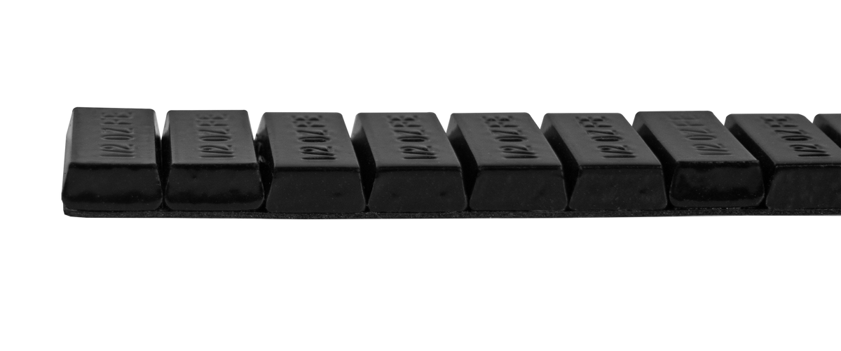Counteract SAWT-B12R 1/2oz Trapezium Steel Adhesive Wheel Weight Roll Black 300 Pieces 150oz