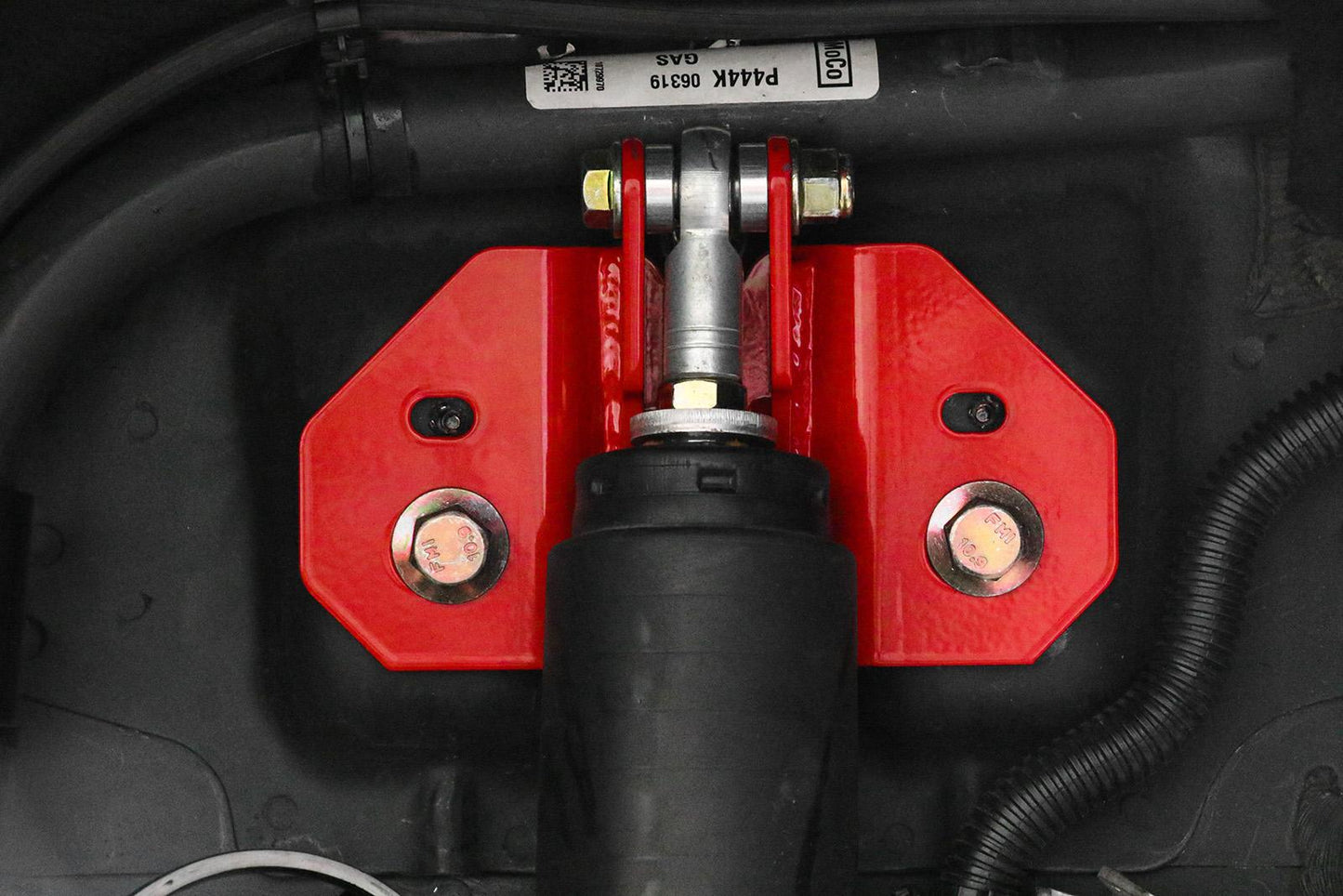 BMR Suspension 24-25 Ford Mustang Rear Steel Shock Mount & Brace Kit - Red